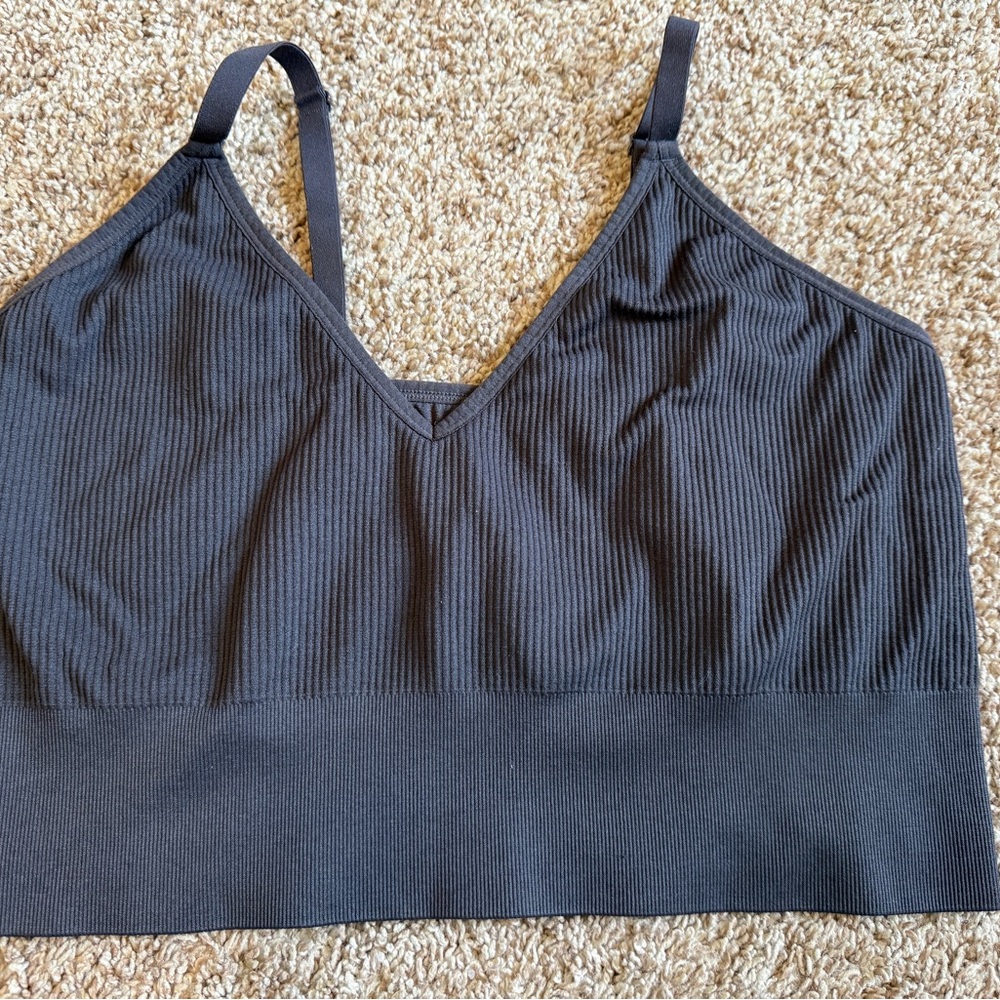 Harper Wilde Grey Ribbed Women's Bralette